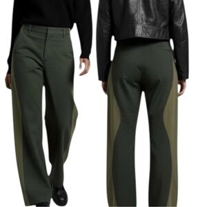 NWT Mimchik Two-Tone Green Twist Colorway Trousers Pants